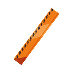 ruler supply school on white background