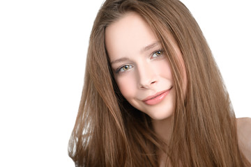 Naklejka premium smiling pretty girl