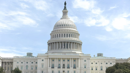 Obraz premium close up of the west side of the capitol building in washington dc