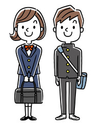 笑顔の中学生、高校生