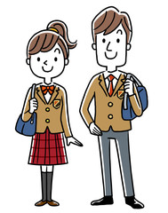 笑顔の高校生、中学生