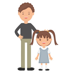 cute little student girl with teacher