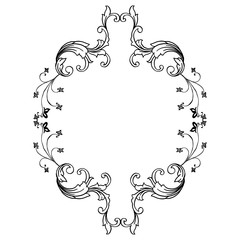 Vector illustration shape of card with very beautiful flower frames