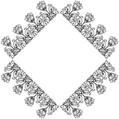 Vector illustration various beauty of flower frame for card