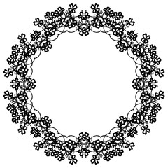 Vector illustration various abstract bouqet frame for banner