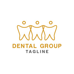 Dental logo design, icon or symbol. Simple minimalist style for medical brand