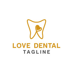 Dental logo design, icon or symbol. Simple minimalist style for medical brand