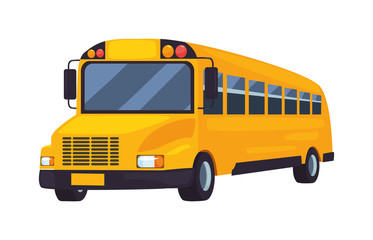 school bus transport on white background