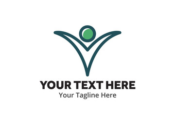 unique happy people simple logo creative design in flat style with color . happy people logo creative design for identity and community