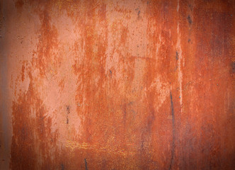 The red old painted metal