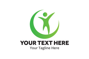 unique happy people simple logo creative design in flat style with color . happy people logo creative design for identity and community