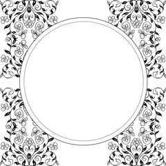 Vector illustration artwork wreath frame for invitation card