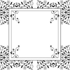 Vector illustration artwork wreath frame for invitation card