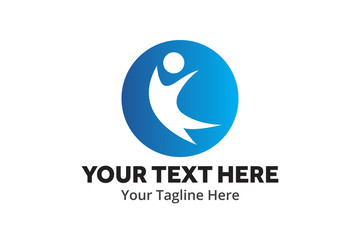 unique happy people simple logo creative design in flat style with color . happy people logo creative design for identity and community