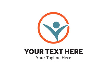 unique happy people simple logo creative design in flat style with color . happy people logo creative design for identity and community