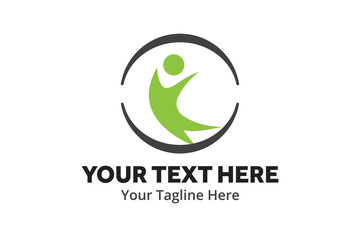 unique happy people simple logo creative design in flat style with color . happy people logo creative design for identity and community