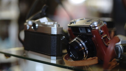 Fototapeta na wymiar old film cameras