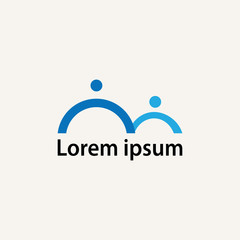 Cloud people Logo. Cloud Logo. modern design