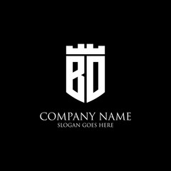 BD initial shield logo design Inspiration, crown royal logo template - easy to used for your logo