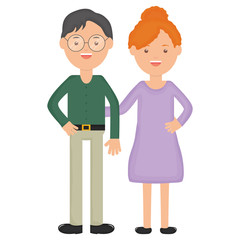 young teachers couple education characters