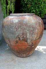 Traditional Clay Pot in the Garden