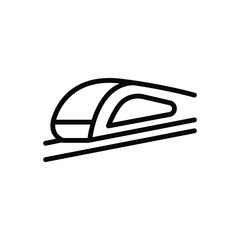 Black line icon for high speed transportation