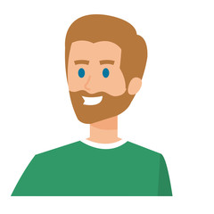 young man with beard avatar character