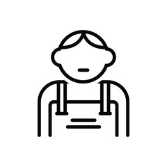 Black line icon for kid tad 