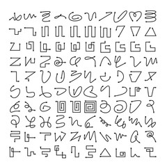 arrow bow icons vector set