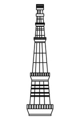 jama masjid famous tower icon