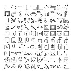 arrow bow icons vector set