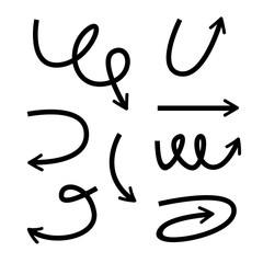 doodle arrows vector