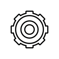 Black line icon for setting 