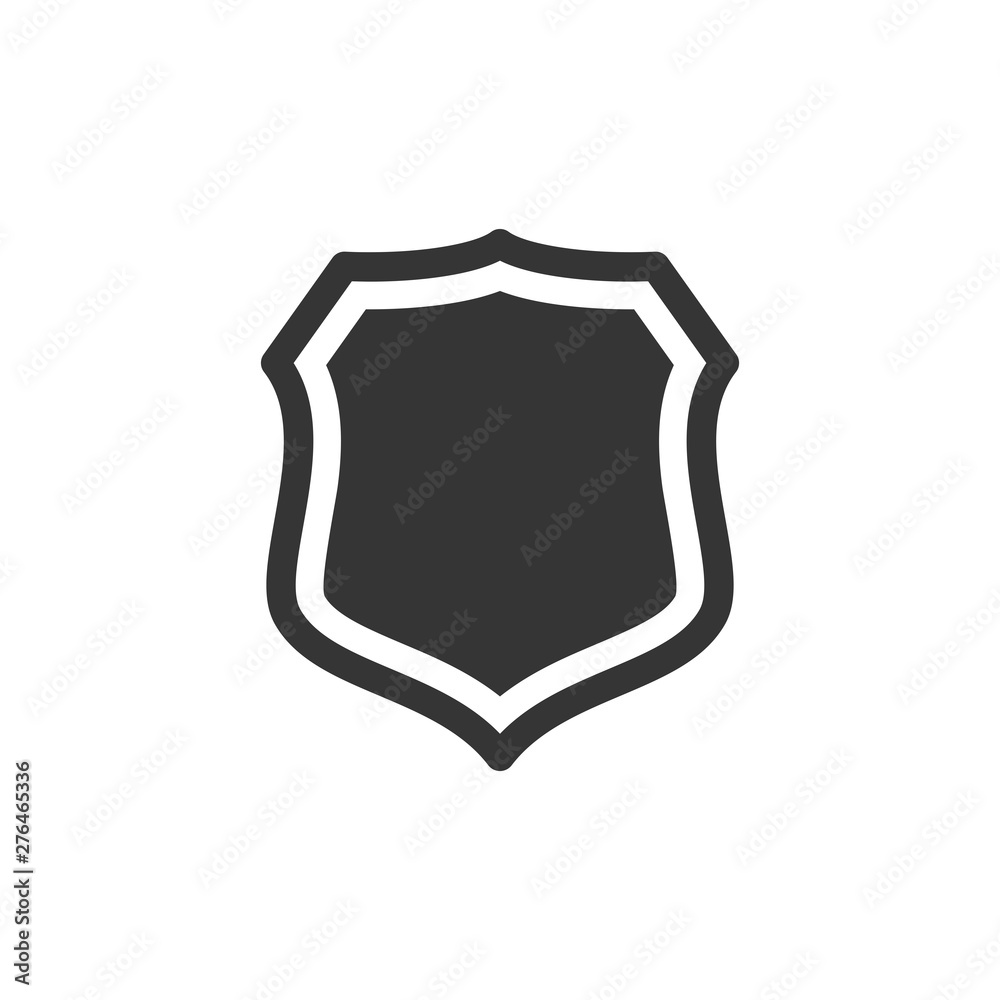Poster shield icon symbol template black color editable. simple logo vector illustration for graphic and we