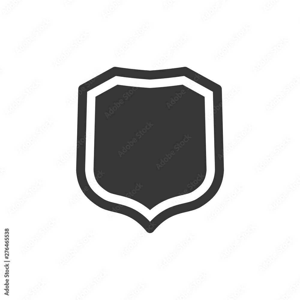 Poster shield icon symbol template black color editable. simple logo vector illustration for graphic and we