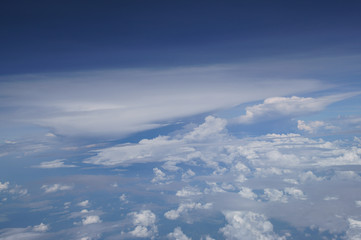 Fototapeta na wymiar Aerial sky and clouds