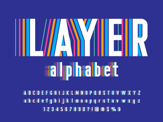 Modern colorful stylized alphabet design