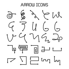 arrow and bow icons set