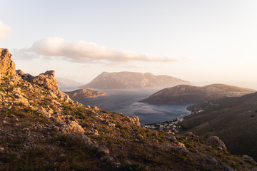 Fototapeta premium Lanscape view over the Aegean Sea in Kalymnos, Greece