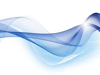 Blue abstract soft wave background with half tone