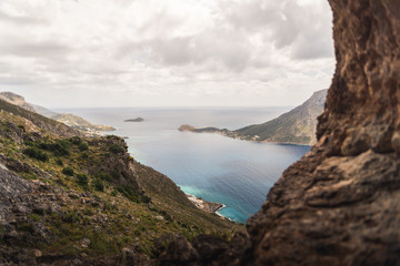 Fototapeta premium Landscape view of the Aegean Sea in Kalymnos, Greece. 