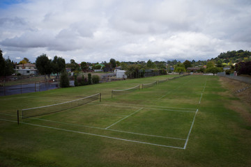 Empty tennis courts