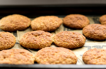 Cookies on a baking tray