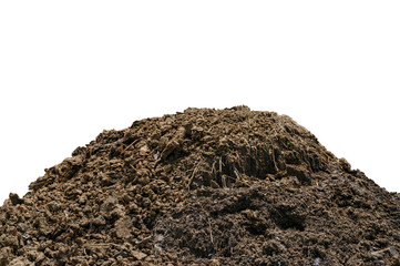 Soil compost heap from plants