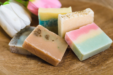 beautiful handmade colorful natural soaps