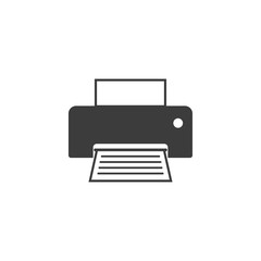 Copy, device, printer icon. Vector illustration, flat design.