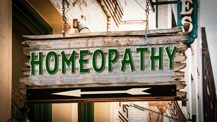 Fototapeta premium Street Sign to Homeopathy