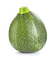 Fresh zucchini squash on white background
