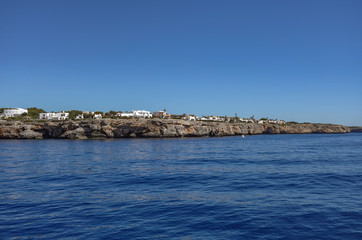 Fototapeta na wymiar Blue sea and clear sky. Sea landscape of mediterranean coas