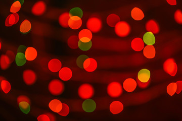 Colorful defocused lights on dark background